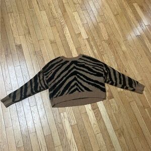 American Eagle Striped Brown/Black Sweater Size M